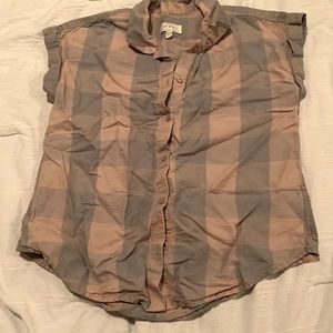 Lucky Brand Plaid Button Down Short Sleeve